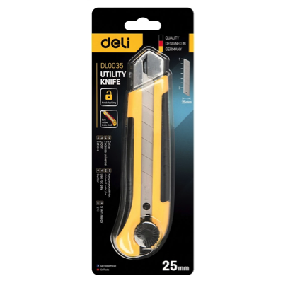 DELI UTILITY KNIFE CUTTER 25MM EDL0035